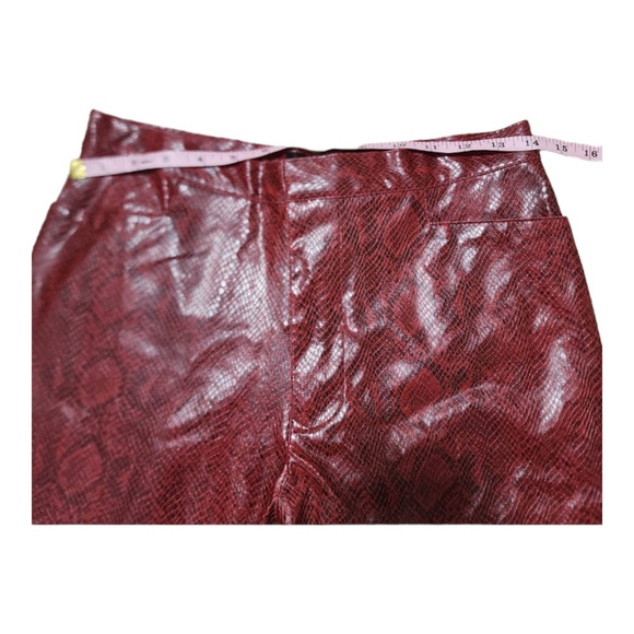 Y2K dead stock new snake print pants vintage vegan leather size 7 - Picture 7 of 10